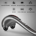 HANGSUN Handheld Neck Back Massager for Pain Relief Deep Tissue, Electric Double Head Percussion Massage MG460 for Shoulder, Leg, Foot, Muscles, Full Body, Corded, 2.3 Lb