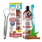 Gurunanda Coconut & Cinnamon Oil Pulling Flavor + Neem & Ashwagandha - 8 Oz Oral Daily