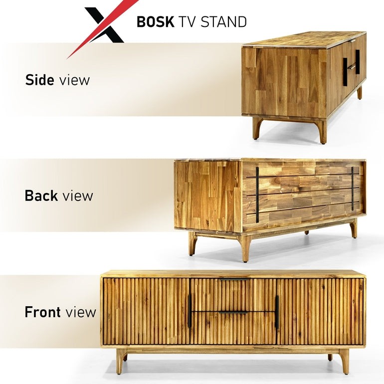 Bosk Wood Fluted TV Stand