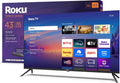 Roku Smart TV 2025 – 43-Inch Select Series, 4K HDR TV – tv with Enhanced Voice Remote – Flat Screen LED Television with Wi-Fi for Streaming Live Local News, Sports, Family Entertainment