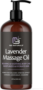 Firming Body Massage Oil with Collagen & Stem Cell – Helps Smooth the Appearance of Cellulite & Improve Skin Texture – Refreshing Aromatherapy Body Oil for Legs & Full Body – 16 Fl Oz