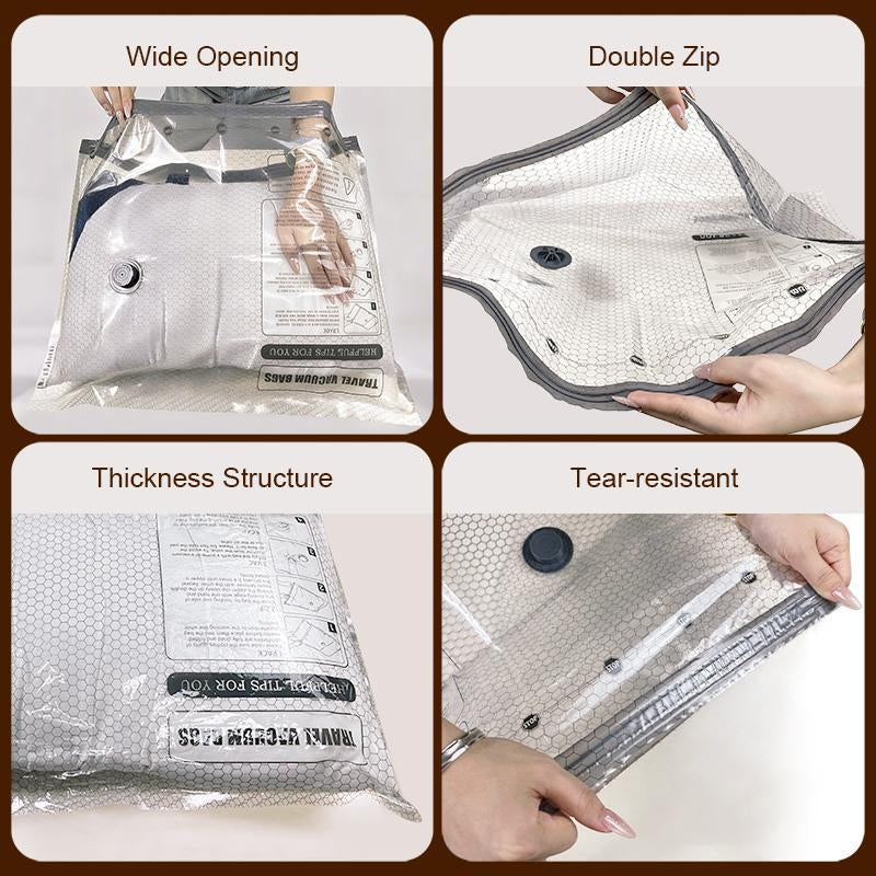 【2026 Upgraded】X7 Cordless Travel Vacuum Storage Compression Bag Set with Rechargeable Air Pump 9/15 Pack Waterproof & Reusable Compression Packing Bags for 2 Size,140L/Min Powerful Air Removal，Perfect for Carry-On Suitcases,
