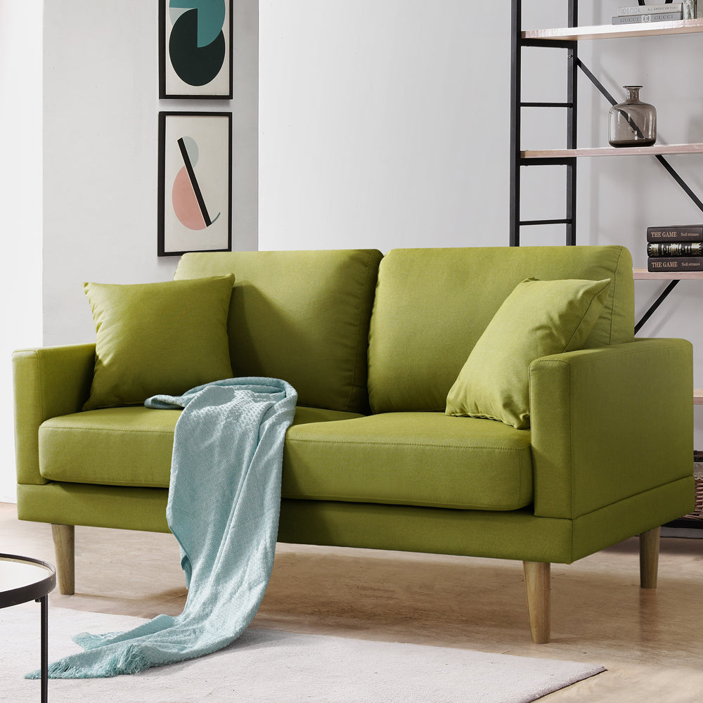 Ainfox Loveseat For Reading, Accent Chair Bedrooms, Modern Couch Chair with Pillows