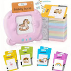 Flash Card Learning Toy – 112 Cards, 224 Words | USB Rechargeable Reading Toy for Kids (Pink/Blue)