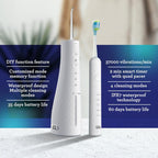 Gurunanda Lion & Lamb Kit 2.0, Electric Toothbrush with Water Flosser Combo, 4 Jet Tips, 4 Brush Heads & IPX7 Waterproof Design for Complete Oral Care