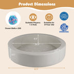 42.5 Inch Round Foam Ball Pits with 25D Sponge Filling and Washable PU Cover for Toddlers