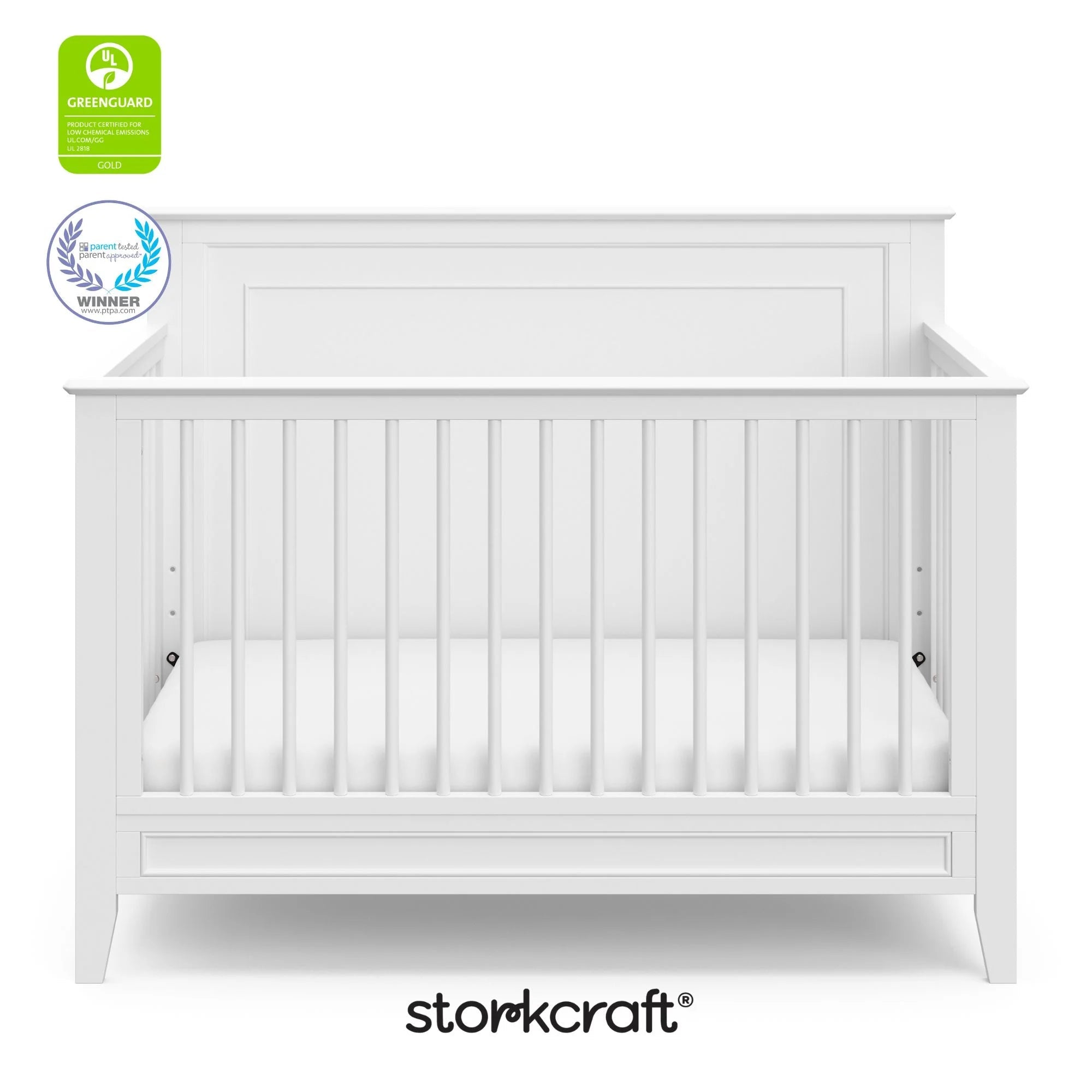 Solstice 5-In-1 Convertible Baby Crib, White