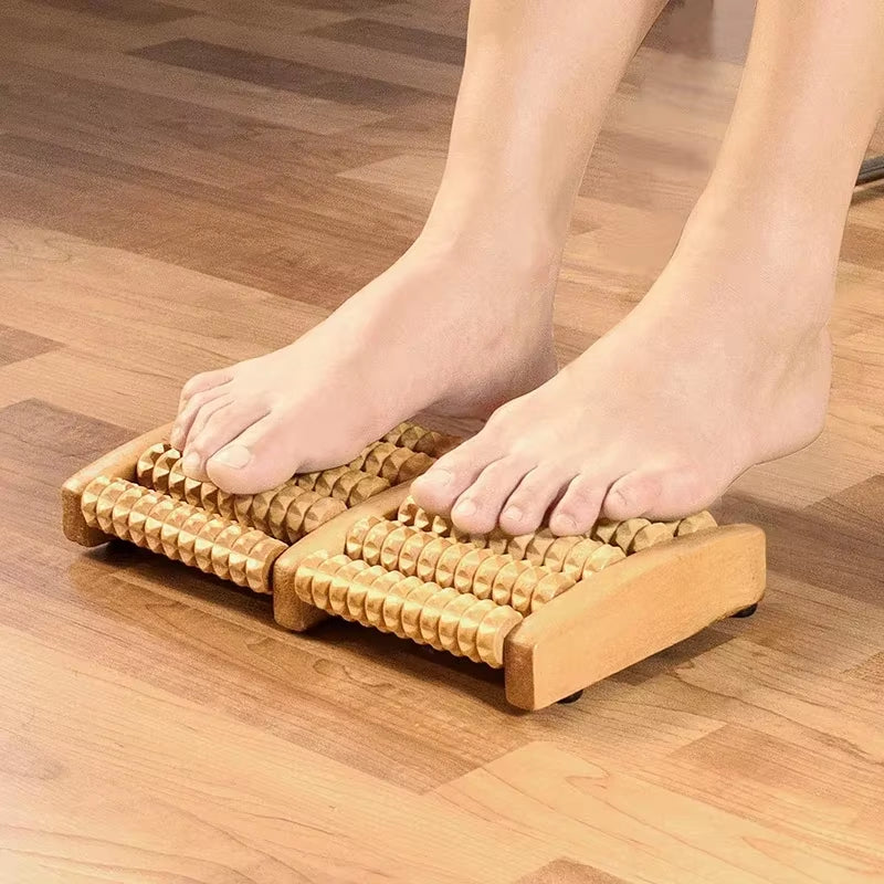 Ultimate Wooden Foot Massage Roller for Pain Relief & Relaxation - Say Goodbye to Fatigue and Plantar Fasciitis!