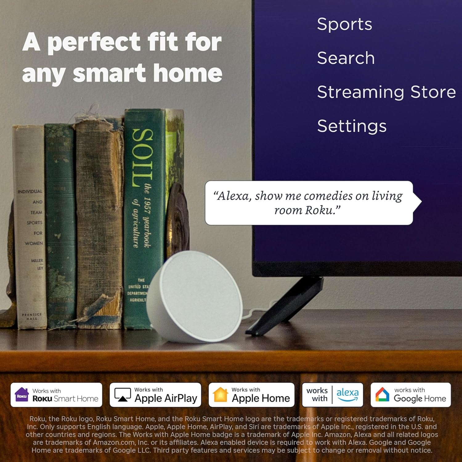 Roku Smart TV 2025 – 43-Inch Select Series, 4K HDR TV – tv with Enhanced Voice Remote – Flat Screen LED Television with Wi-Fi for Streaming Live Local News, Sports, Family Entertainment