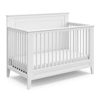 Solstice 5-In-1 Convertible Baby Crib, White