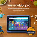 Amazon Fire HD 10 Kids Pro Tablet, Ages 6-12. Bright 10.1" HD Screen, Includes Ad-Free Content, Robust Parental Controls, 13-Hr Battery and Slim Case for Older Kids, 32 GB, Happy Day