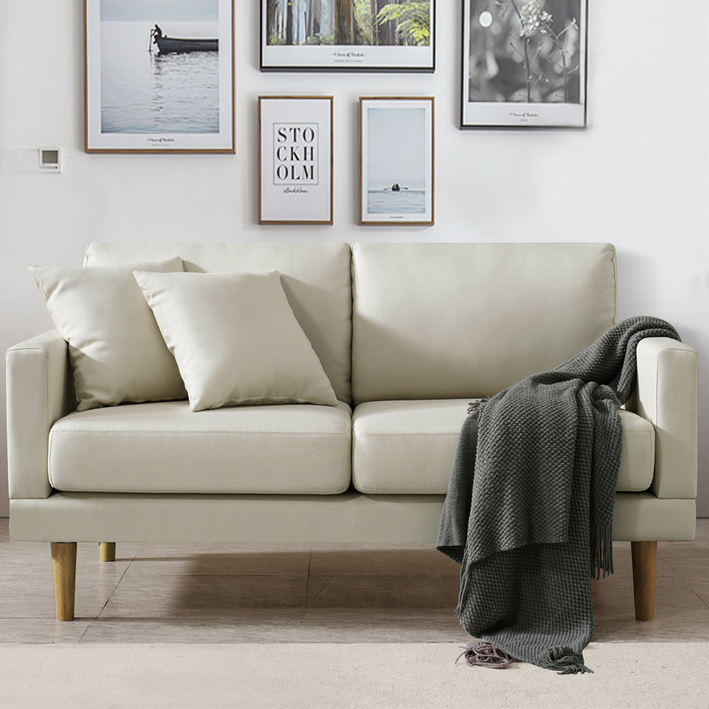 Ainfox Loveseat For Reading, Accent Chair Bedrooms, Modern Couch Chair with Pillows