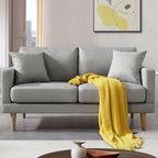 Ainfox Loveseat For Reading, Accent Chair Bedrooms, Modern Couch Chair with Pillows