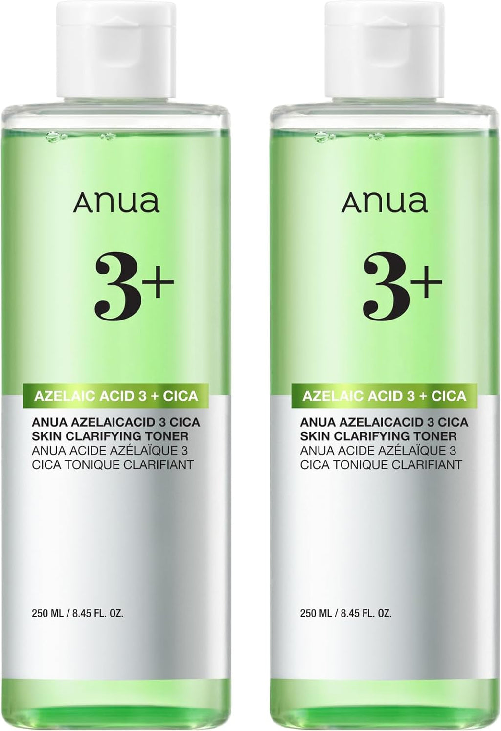 Anua Azelaic Acid 3 CICA Skin Clarifying Toner, Soothing & Clear Care, with Salicylic & Azelaic Acid, Sebum & Spot Care, Suitable for Sensitive Skin, Korean Skincare, 8.45 Fl.Oz