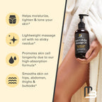 Firming Body Massage Oil with Collagen & Stem Cell – Helps Smooth the Appearance of Cellulite & Improve Skin Texture – Refreshing Aromatherapy Body Oil for Legs & Full Body – 16 Fl Oz