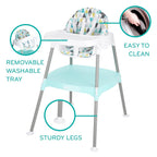 Evenflo Eat and Grow 4-In-1 Convertible High Chair (Pop Star White)