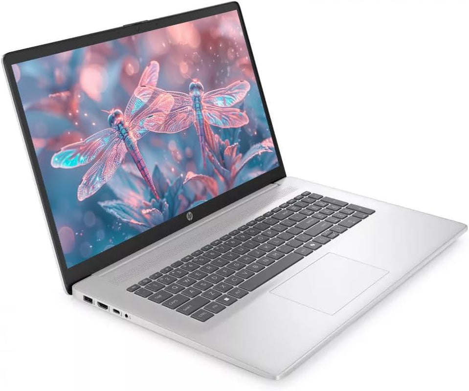 HP 17.3" FHD Business Laptop Computer, Windows 11 Laptop 32GB RAM 1.5TB Storage (1TB SSD+512GB Docking Set), 6-Core AMD Ryzen 5 Processor, AI Copilot, Numeric Keypad, NLY Earphones, Natural Silver