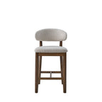 ACTU Counter Stools Set of 2, 26” Upholstered Bar Stools, Solid Wood, Mid-Century Modern