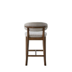 ACTU Counter Stools Set of 2, 26” Upholstered Bar Stools, Solid Wood, Mid-Century Modern