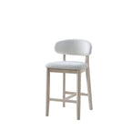ACTU Counter Stools Set of 2, 26” Upholstered Bar Stools, Solid Wood, Mid-Century Modern