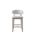 ACTU Counter Stools Set of 2, 26” Upholstered Bar Stools, Solid Wood, Mid-Century Modern