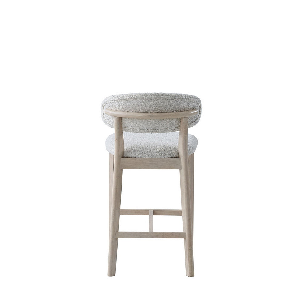 ACTU Counter Stools Set of 2, 26” Upholstered Bar Stools, Solid Wood, Mid-Century Modern
