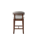 ACTU Counter Stools Set of 2, 26” Upholstered Bar Stools, Solid Wood, Mid-Century Modern