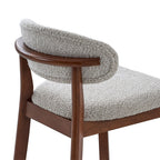 ACTU Counter Stools Set of 2, 26” Upholstered Bar Stools, Solid Wood, Mid-Century Modern