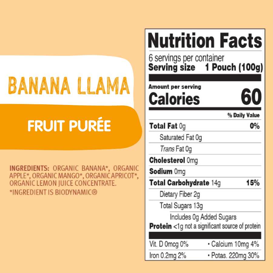 Holle Organic Banana Llama - Fruit Purée Pouches