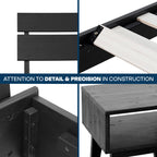 [Buy 1 Get 1] Aurora Solid Wood Bed Frame & Nightstand