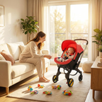 High-View Stroller All in One Convertible Baby Stroller without Latch Base Baby Carriage- Toddler Stroller with Reversible Stroller Seat