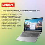 Lenovo Ideapad 1 Laptop, 15.6" FHD, Intel Processor, 8GB RAM, 128GB SSD + 128GB Emmc, Windows 11 Home, Grey