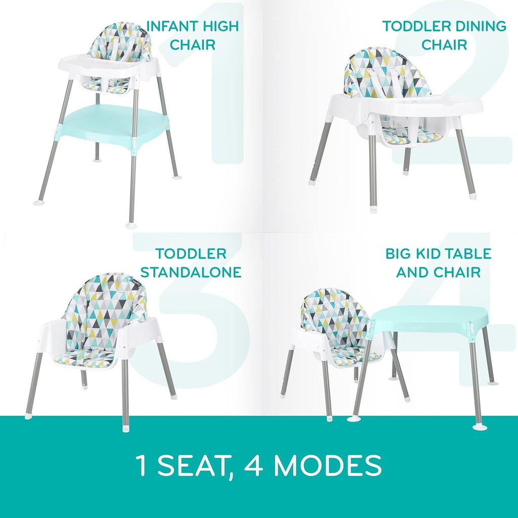Evenflo Eat and Grow 4-In-1 Convertible High Chair (Pop Star White)