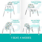 Evenflo Eat and Grow 4-In-1 Convertible High Chair (Pop Star White)
