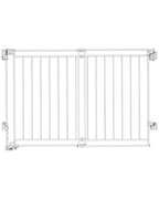 Baby Gate for Stairs Doorways & Kitchen, 26.4"-43" W X 29" H, No Bottom Bar Dog Gate, One-Handed Auto-Close, Hardware Mount Safety Gate for Dogs & Toddlers, Black