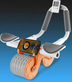 2025 New Ab Roller Wheel with Knee Mat &Timer, Automatic Rebound Abdominal Wheel, Ab Abdominal Exercise Roller with Elbow Support, Abs Workout Equipment Ab Exercise Roller for Women Men
