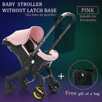 Baby Stroller with Free Bag ,Newborn Stroller,Foldable Stroller Legs,Equipped with Chest Clip,One-Click Contraction Function,Alloy Metal Material,4-Wheel Travel Toddler Stroller