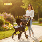 Baby Stroller with Free Bag ,Newborn Stroller,Foldable Stroller Legs,Equipped with Chest Clip,One-Click Contraction Function,Alloy Metal Material,4-Wheel Travel Toddler Stroller