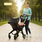 Baby Stroller with Free Bag ,Newborn Stroller,Foldable Stroller Legs,Equipped with Chest Clip,One-Click Contraction Function,Alloy Metal Material,4-Wheel Travel Toddler Stroller