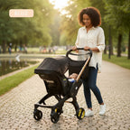 Baby Stroller with Free Bag ,Newborn Stroller,Foldable Stroller Legs,Equipped with Chest Clip,One-Click Contraction Function,Alloy Metal Material,4-Wheel Travel Toddler Stroller