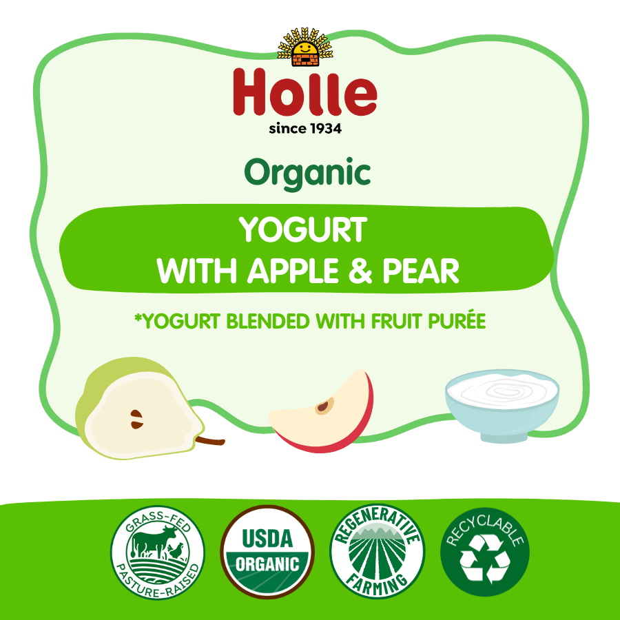 Holle Organic Apple & Pear Yogurt Pouches