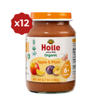 Holle Organic Baby Food Jar - Apple & Plum - 12 Jars