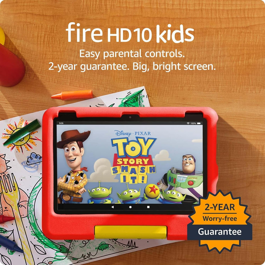 Amazon Fire HD 10 Kids Tablet (Newest Model) Ages 3-7 | Bright 10.1" HD Screen with Included Ad-Free and Exclusive Content, Robust Parental Controls, 13-Hr Battery, 32 GB, Blue