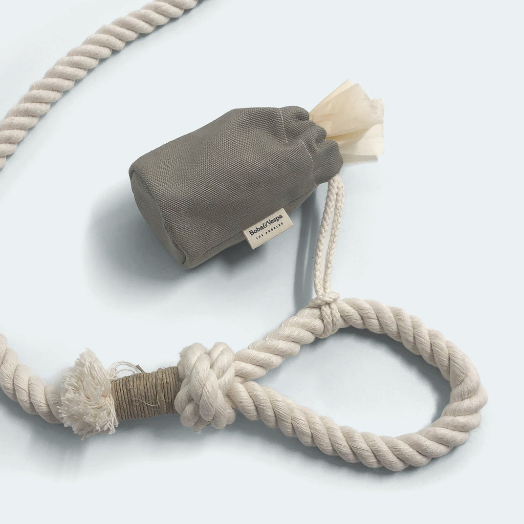 Cloth Dog Poop Bag Holder in Cotton Canvas | Boba & Vespa