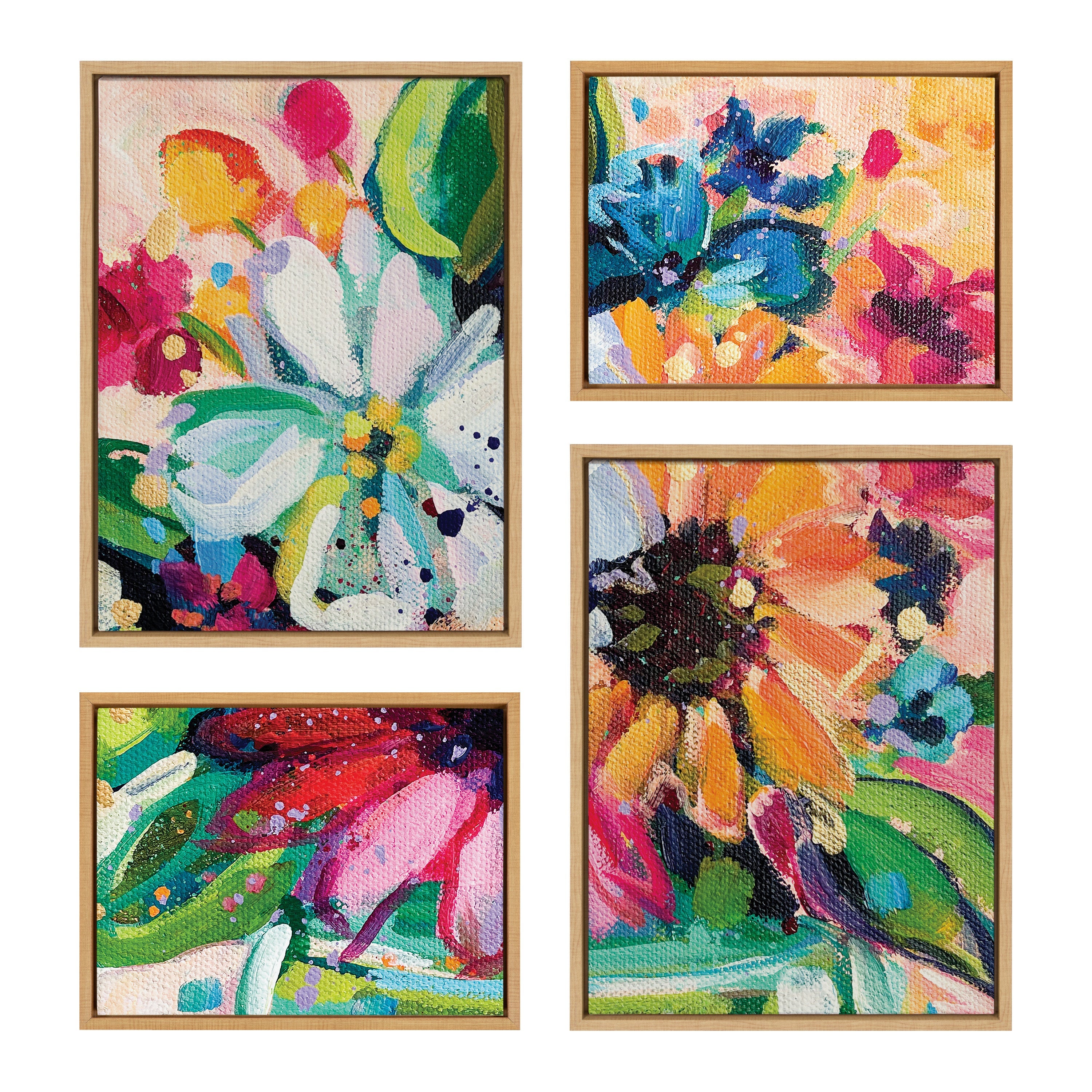 Sylvie Wild Growth Framed Canvas Art Set by Rachel Christopoulos
