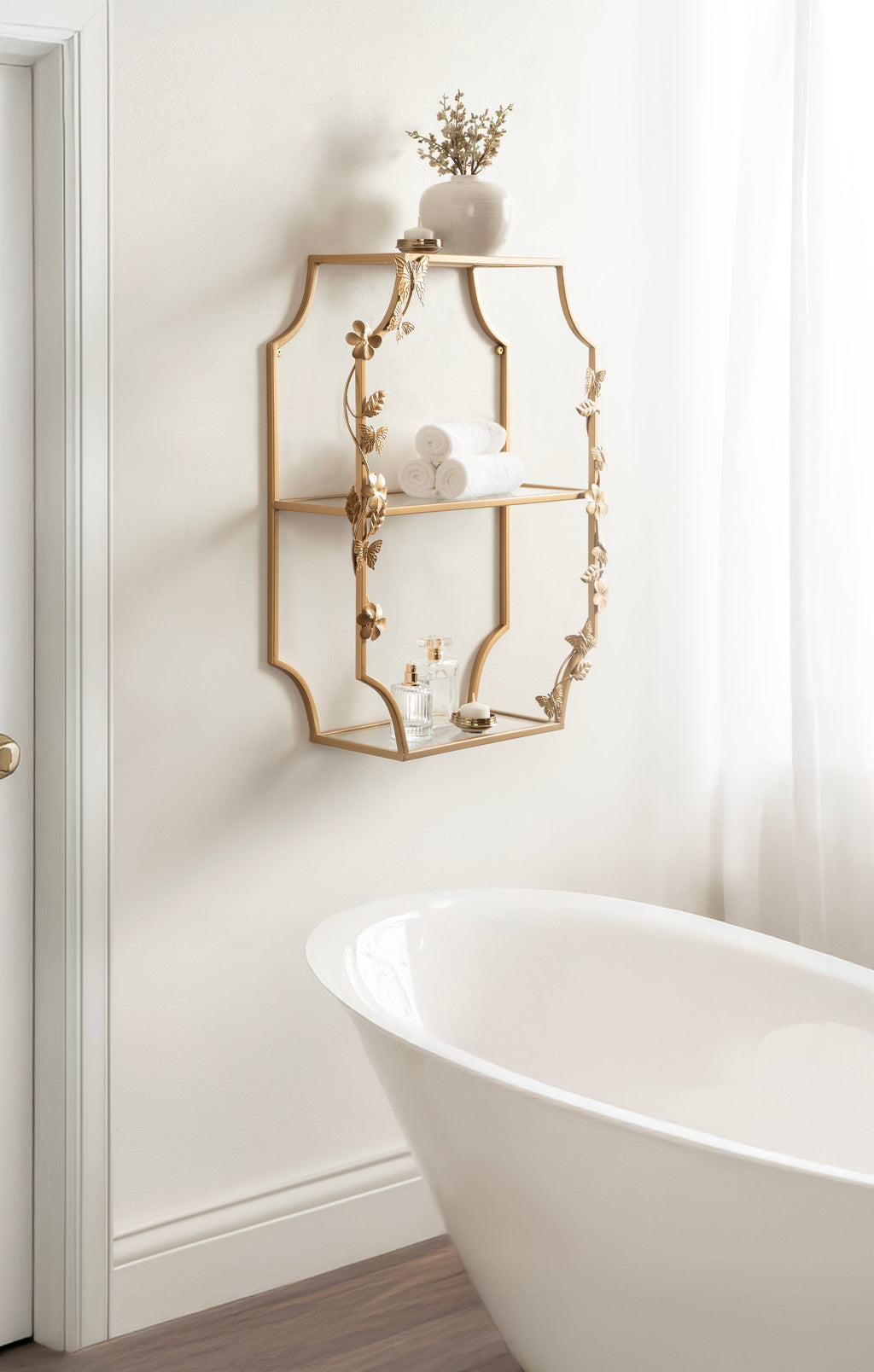 Rosella Floral Tiered Shelf Metal