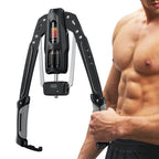 Merach Hydraulic Arm Trainer with Counter, 22-440Lbs Adjustable Chest Expander for Home Gym, Arm & Shoulder Strength Training Equipment