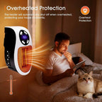 Space Heater for Pet Room, Remote Wall Outlet Electric Small Space Heater as Seen on TV with Adjustable Thermostat and Timer and Led Display, Compact for Pet Room, Bathroom