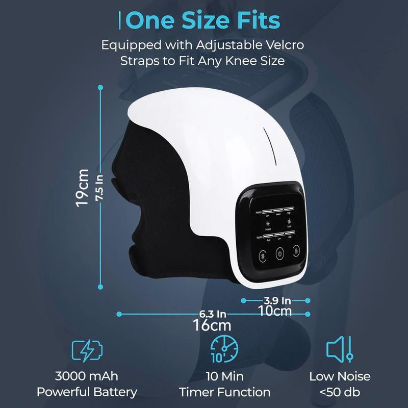 Portable Knee Massager with Built-In Battery, Vibration Hot Compress Intelligent Knee Protector, Shoulder Elbow Knee Multi-Function Massage Tool