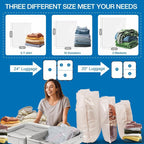 【2026 Upgraded】X7 Cordless Travel Vacuum Storage Compression Bag Set with Rechargeable Air Pump 9/15 Pack Waterproof & Reusable Compression Packing Bags for 2 Size,140L/Min Powerful Air Removal，Perfect for Carry-On Suitcases,